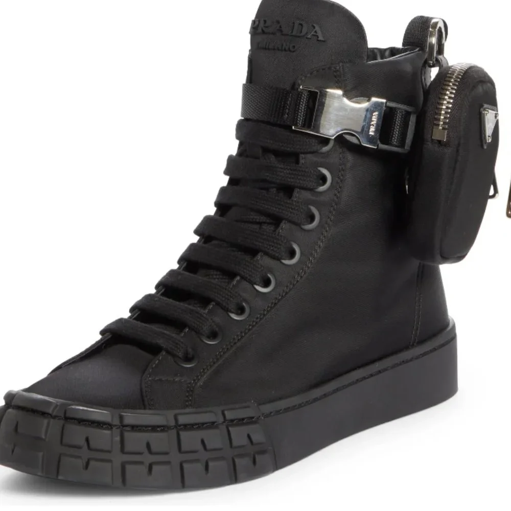 NWT Prada Wheel High Top Sneaker Size 37.5 - Picture 5 of 9